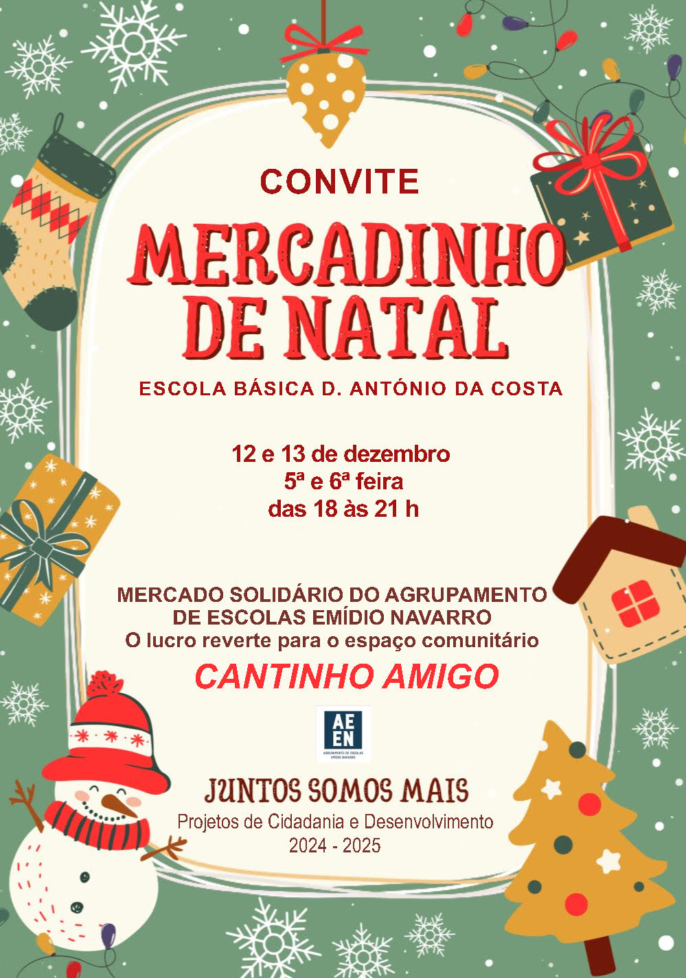 Mercadinho de Natal - Projeto -Cidadania e Desenvolvimento